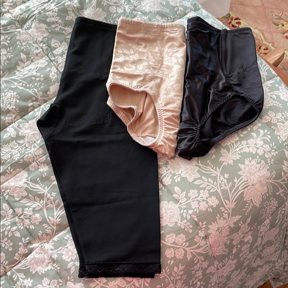 Silky and Satin Shape wear Set - Black and Nude